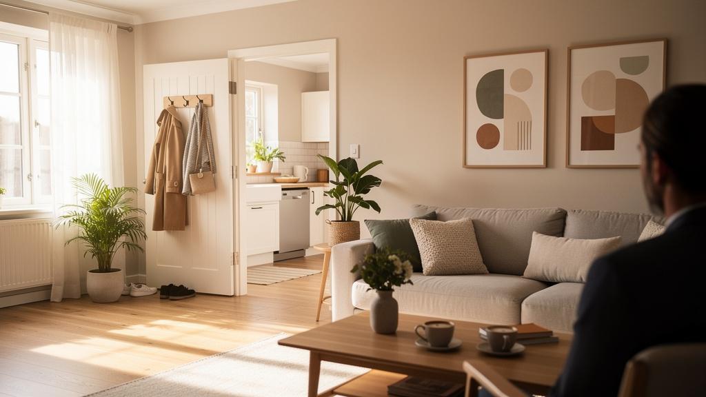 Visite d'une maison par un couple d'acheteurs potentiels
