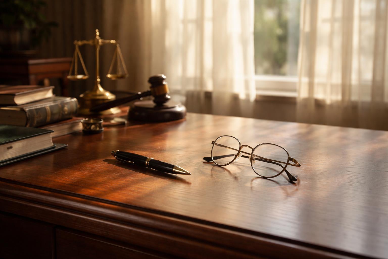 Documents de succession posés sur une table en bois