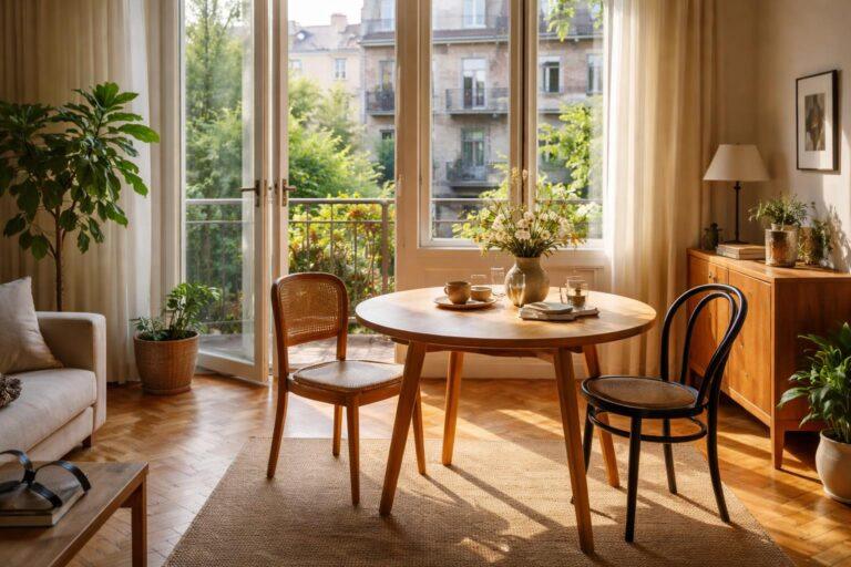 Propriétaire et locataire signant un document dans un appartement