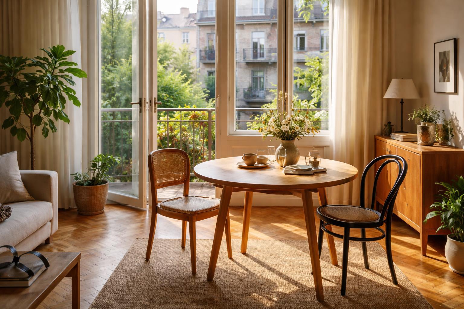Propriétaire et locataire signant un document dans un appartement